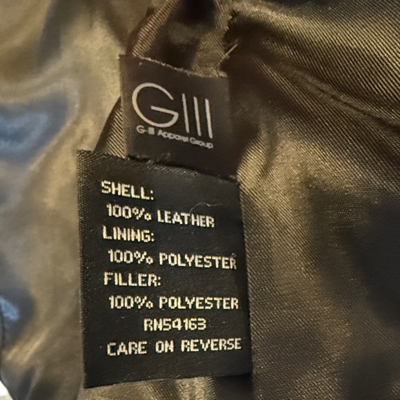 Kenneth Cole Black Leather Jacket with BOLD Gold Accents - Picture 16 of 17